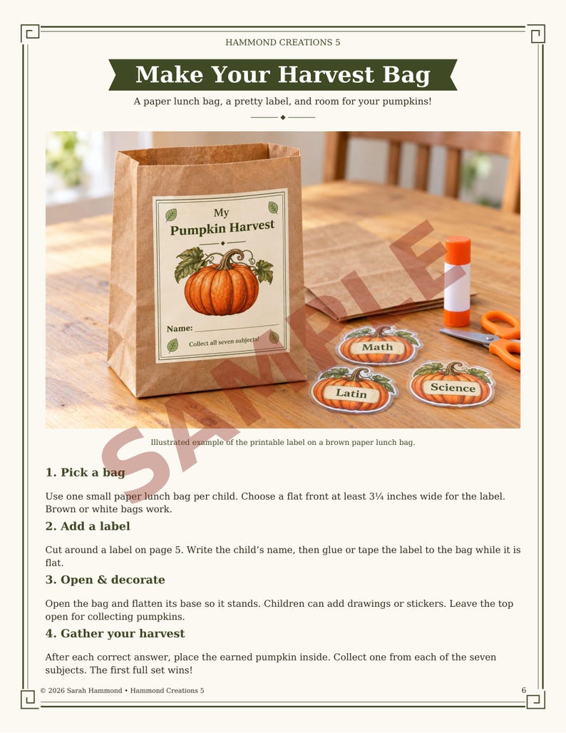 Pumpkin Patch Memory Work Review Game | Fall Homeschool Printable | 7 ...