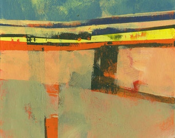 Abstract landscape painting by Paul Bailey: Orange landscape