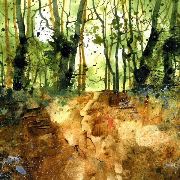 Original watercolour painting - Camouflage copse