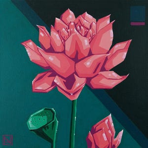 Lotus Flower - Original Acrylic Painting