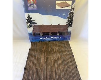 Lemax - 2001 Carole Towne 14641 - Muelle de madera - EUC