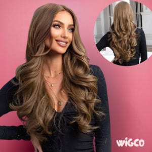 Long Brown Wig | 26” Pre-Styled | Chocolate Brown Wig with Middle Part | WigCo