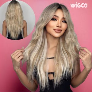 Wavy Blonde Wig with Bangs | Natural 18 Inch Glueless Golden Blonde | WigCo