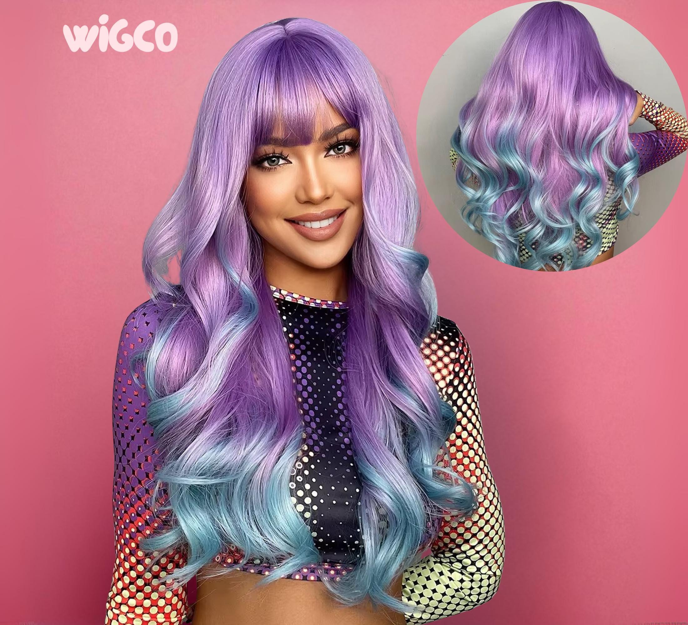 Curly Rainbow Wig - Etsy