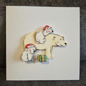 Eisbär Decoupage Karte