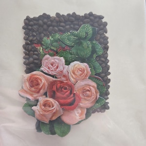 Coffee and Flowers Decoupage Card