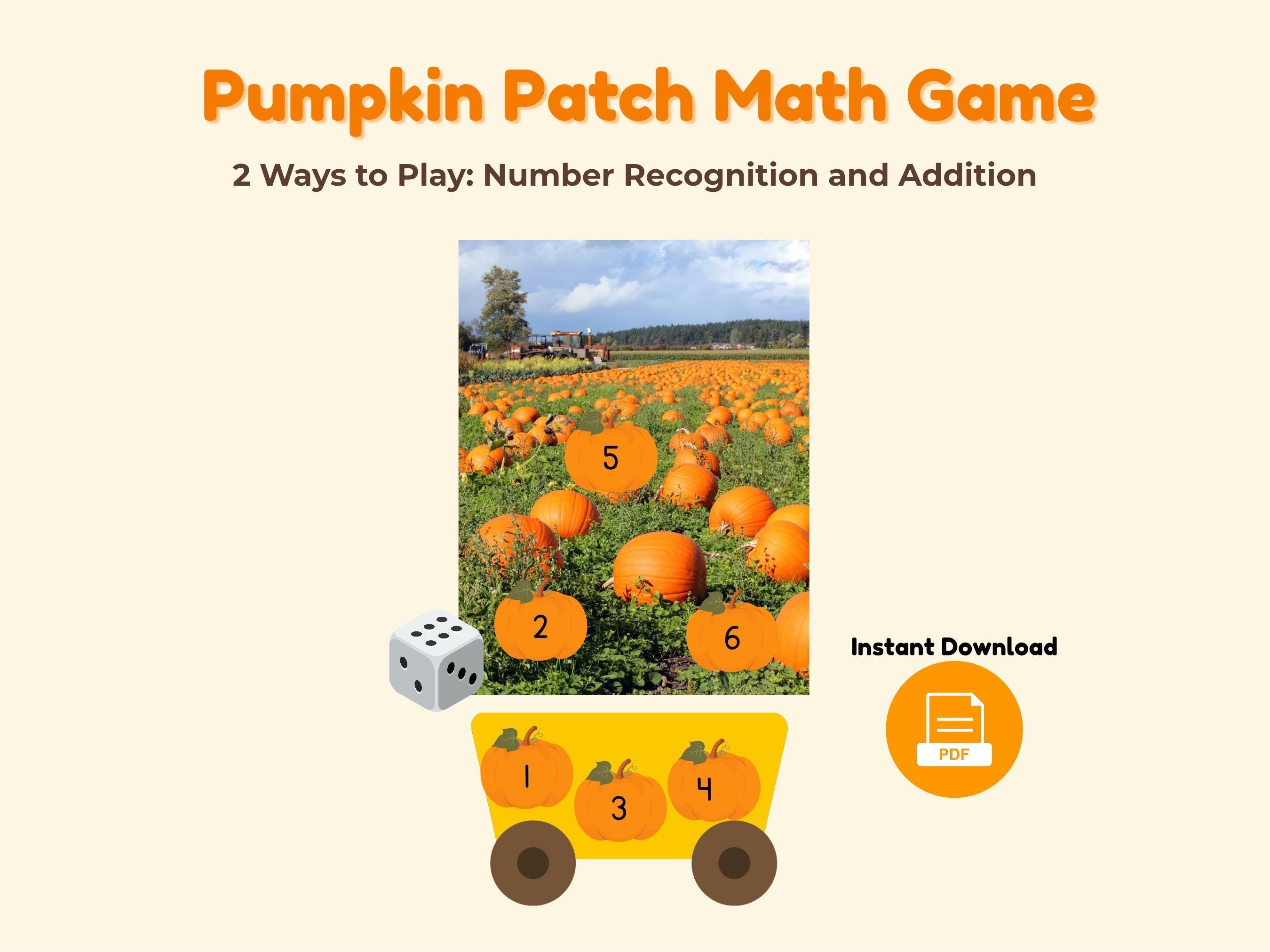Pumpkin Patch Math Game - Etsy