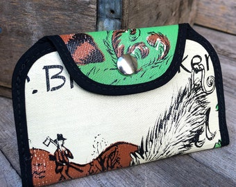 Book Cover Coin Purse or Business Card Holder, Gender Neutral- Recycled Book