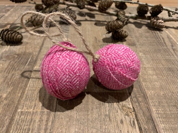 Handmade Wool Christmas Tree Bauble, Christmas Decoration / Festive Ornament - Small