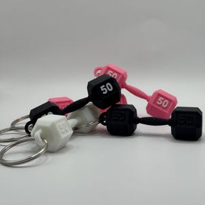 Dumbbell Keychain Gym Gift for Men & Women • Fitness Key Ring • Custom Weightlifting Keychain • Bodybuilding Gift • Gym Accessories