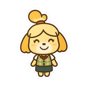 Isabelle Animal cross dog Vinyl Decal