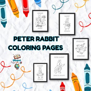 Peter Rabbit Bilingual Coloring Pages – English Spanish Printable Bundle