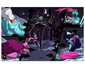 ROARING KNIGHT - Premium Semi-Glossy Paper Poster 43x28  cm / XL (17x11″)