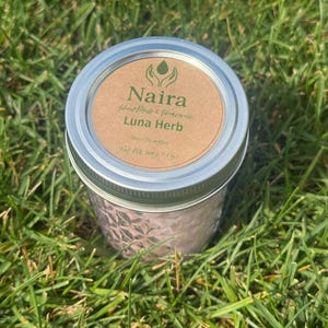 Luna Herb Soy & Coconut Wax Candle – Lavender Vanilla, Eucalyptus – Calming Herbal Aromatherapy Gift – 8 oz Hand Poured