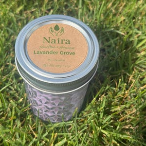 Lavender Grove Soy & Coconut Wax Candle – Lavender Vanilla, Lemon, Eucalyptus, Rosemary – Calming Aromatherapy Gift – 8 oz