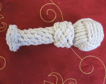 Nautical knotted baby rattle