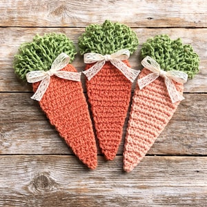 Posavasos de zanahoria estilo granja de Pascua - PATRÓN DE CROCHET con instrucciones fotográficas / Descarga instantánea en PDF / Regalo para la oficina, fiesta o decoración rústica para el hogar