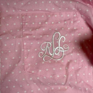 vintage Lauren Ralph Lauren chemise de nuit boutonnée rose à pois pyjama rare image 4