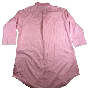 vintage Lauren Ralph Lauren chemise de nuit boutonnée rose à pois pyjama rare image 2