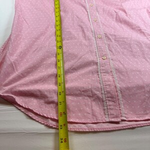 vintage Lauren Ralph Lauren chemise de nuit boutonnée rose à pois pyjama rare image 9