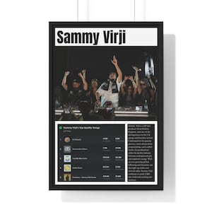 Sammy Virji DJ Framed Wall Art Print Music Studio Art Poster Tech House Music Decor for Music Lovers Electronic Dance Club Artwork for DJ