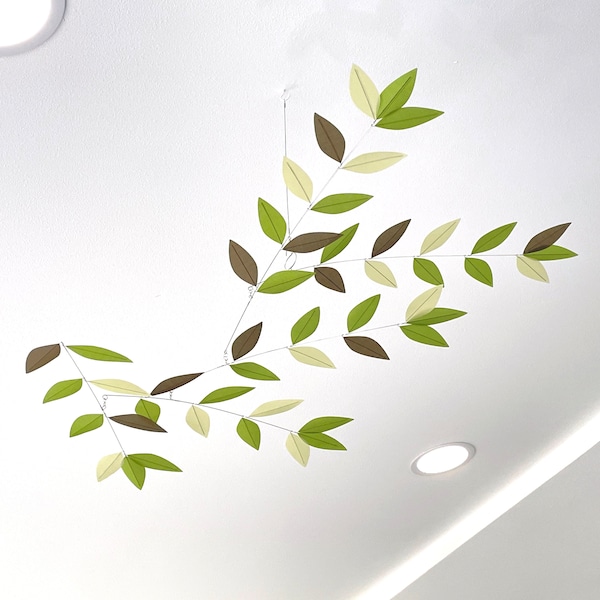 Mini Leaf Mobile for Nursery or Small Spaces in "Original Leaf" Color