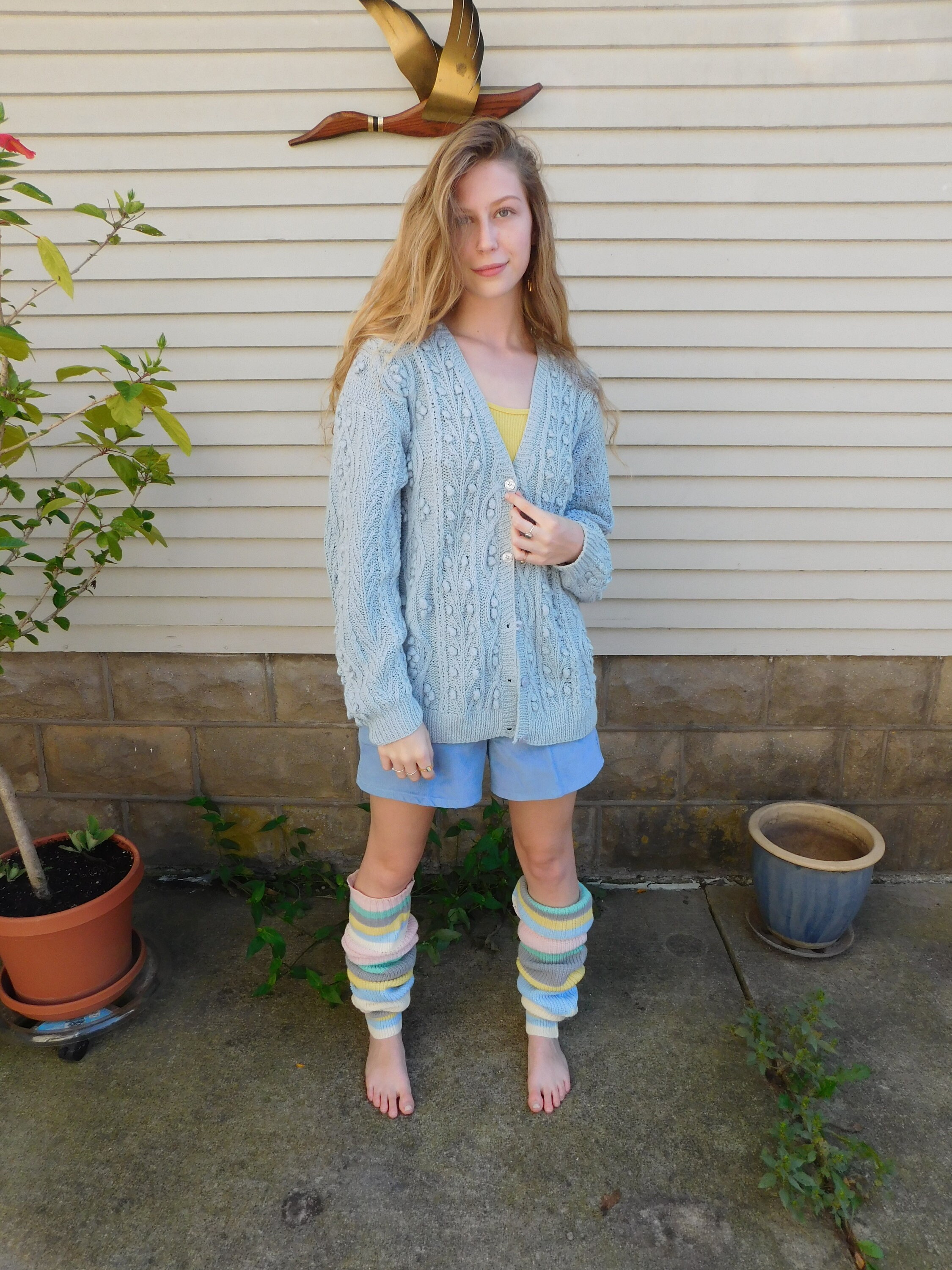 baby blue chunky cardigan