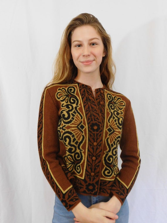 Vintage Catalina Jacquard Wool Sweater
