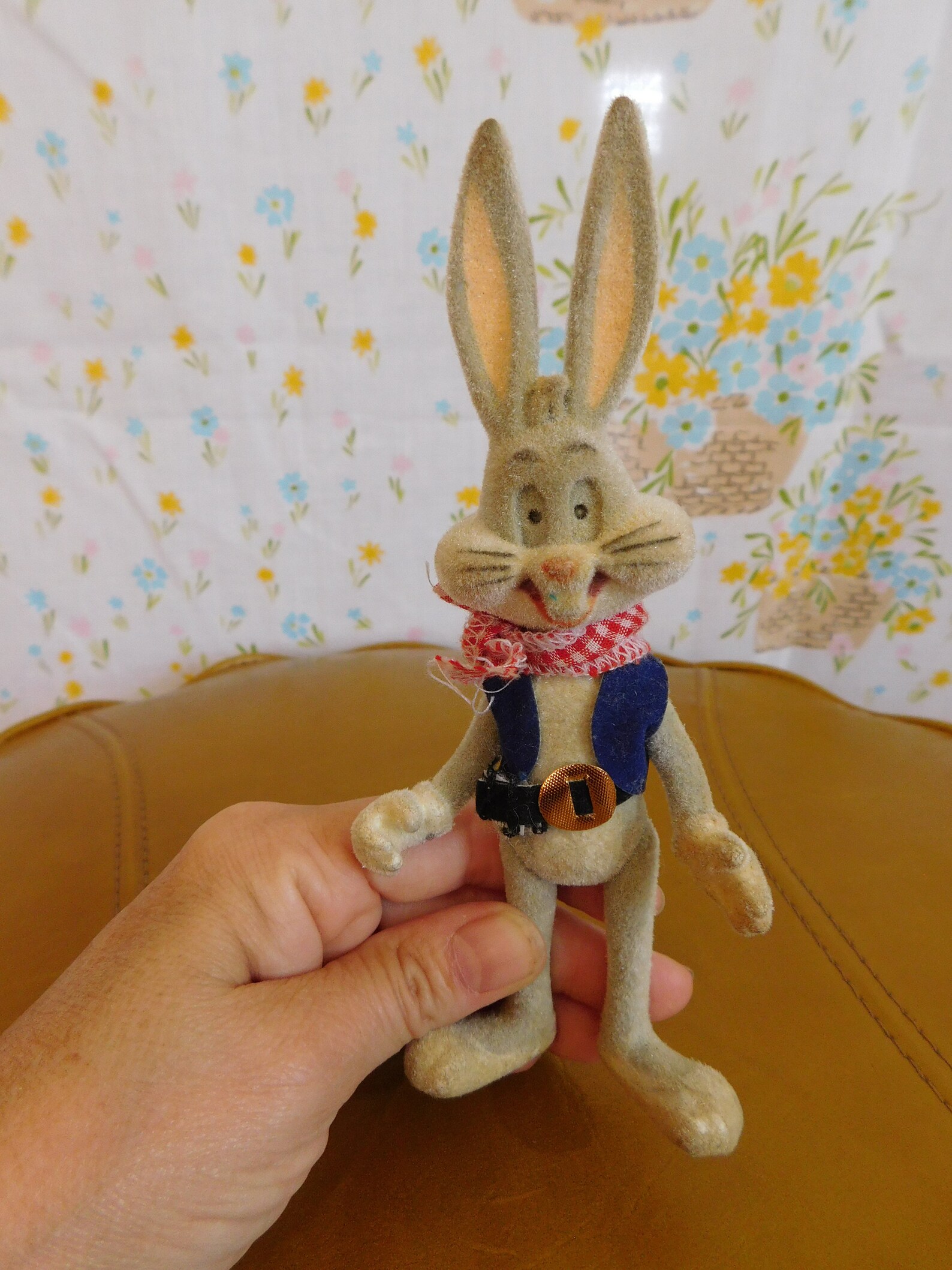 Vintage Flocked Bugs Bunny Action Figure Looney Tunes | Etsy