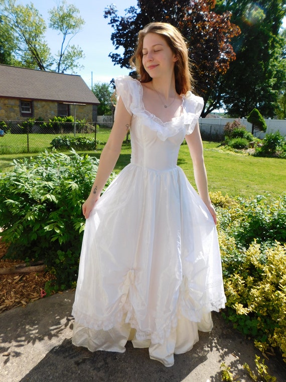 Vintage Gunne Sax White Ball Gown Princess Wedding Dress XS | Etsy