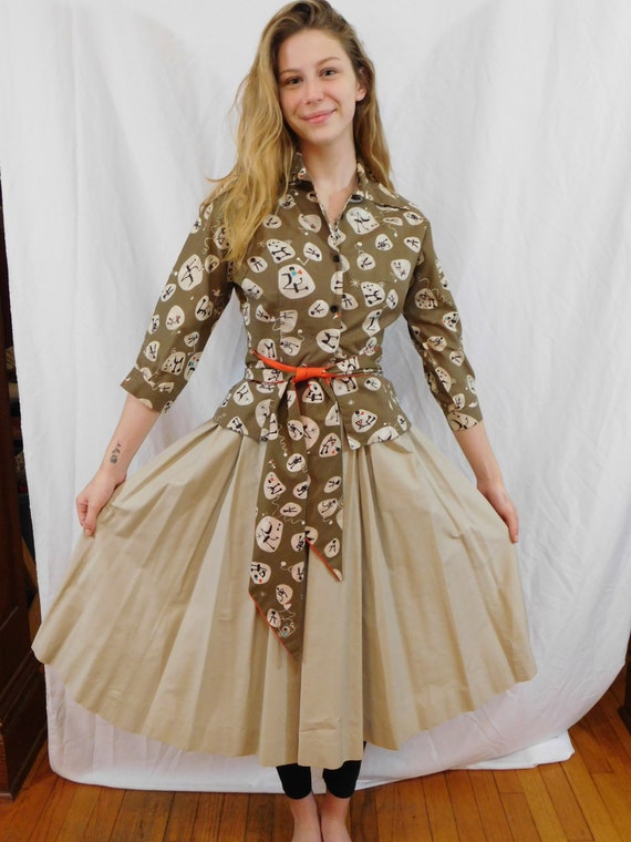 Vintage MCM Junior House Separates, Skirt, Blouse