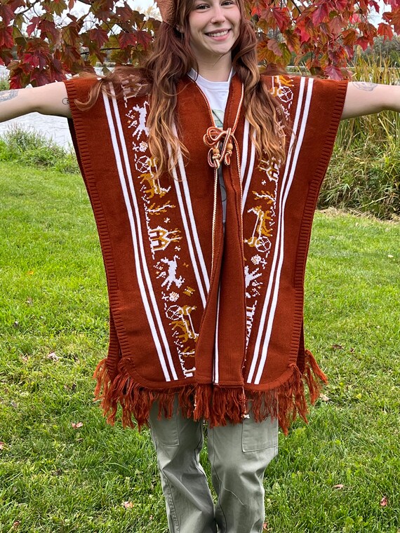 Rock N Roll Vintage Poncho Top