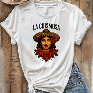 La Chismosa Loteria Mexican Bingo Graphic Tee - Funny Spanish Fiesta Party Gift