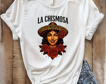 Grafisch T-shirt La Chismosa Loteria Mexicaanse bingo - grappig Spaans Fiesta-feestcadeau