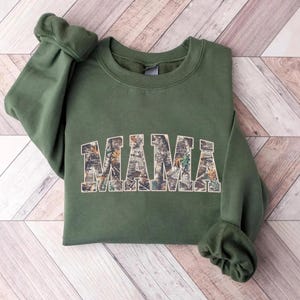 Comfort Colors® Hunting Mama T-Shirt, Camo Mama Shirt, Mother's Day Gift, Camouflage Mama T-Shirt, Varsity Mama Shirt, Retro Mam Shirt image 7