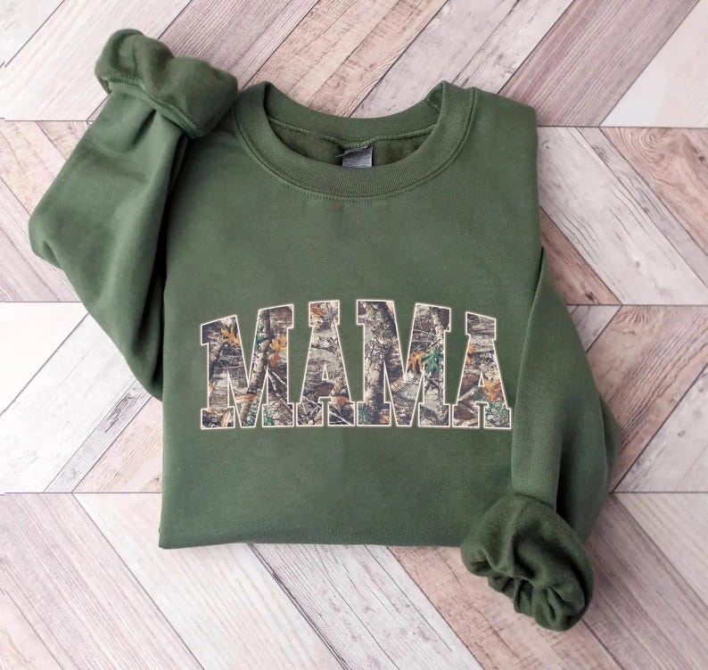 Comfort Colors® Hunting Mama T-Shirt, Camo Mama Shirt, Mother's Day Gift, Camouflage Mama T-Shirt, Varsity Mama Shirt, Retro Mam Shirt image 7