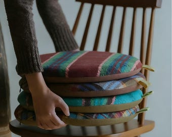Memory Foam Japanese Floor Cushion - Round Anti-Slip Seat Pad for Long Sitting Comfort