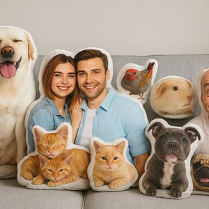 Personalized Shaped Pillow, Custom Pet Pillow, Pet 3D Pillow, Dog Pillow, Cat Pillow, As Birthday Gift, Memorial Gift For Pet Lover