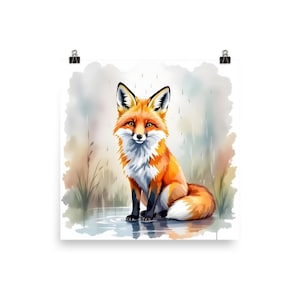 Fox In The Rain - Poster