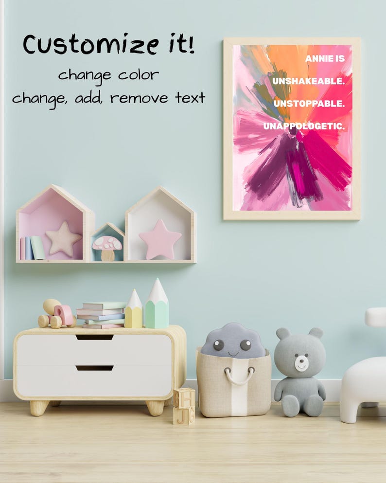 Unshakeable Motivational Quote – Digital Wall Art Download – Bold ...