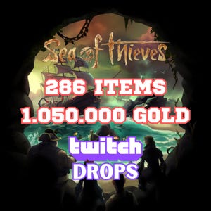 Sea of Thieves Twitch Drops - 286 oggetti (1.050.000 oro) - Consegna rapida - Pacchetto bundle digitale