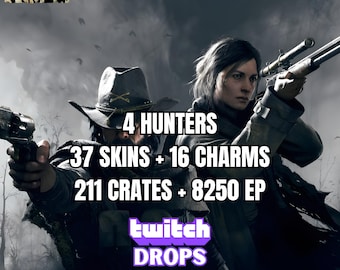 Hunt: Showdown Twitch Drops - 4 cazadores + 37 aspectos - Guía en PDF - Entrega rápida