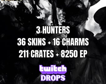 Caza: Showdown Twitch Drops / 3 cazadores + 36 aspectos + 16 amuletos / Entrega rápida
