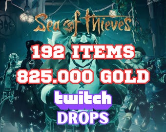 Sea of Thieves - Twitch Drops | 192 Items + 825k GOLD | Fast Digital Delivery