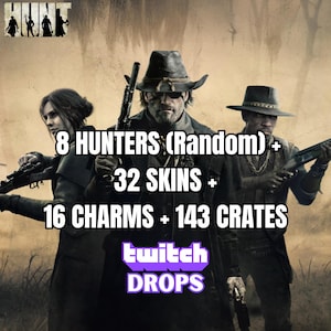 Hunt: Showdown Twitch Drops - 8 willekeurige jagers + 32 skins - Snelle levering - Veilig