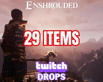 Drops de Twitch Enshrouded / 29 artículos / Ropa + Armadura + Decoraciones + Trofeos / Entrega rápida