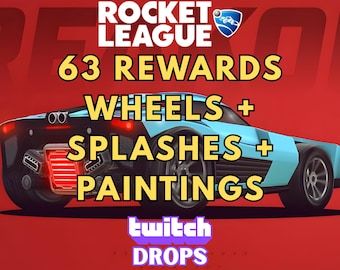 Recompensas de Twitch para Rocket League: 63 recompensas: ruedas, efectos visuales, pinturas. Entrega rápida.