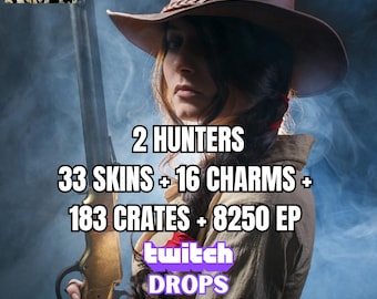 Caza: Showdown Twitch Drops - 2 cazadores (Perdición del árbitro + Cazador aleatorio legendario) + 33 aspectos - Entrega rápida