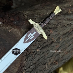 Riptide Sword Percy Jackson inspiriert Anaklusmos Sword Handmade Custom geschmiedet Olympisches Schwert Wikinger Geschenk für ihn Display & Cosplay