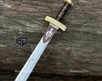 Riptide Sword : réplique inspirée de l'épée de héros grec Matholy - présentoir de cosplay